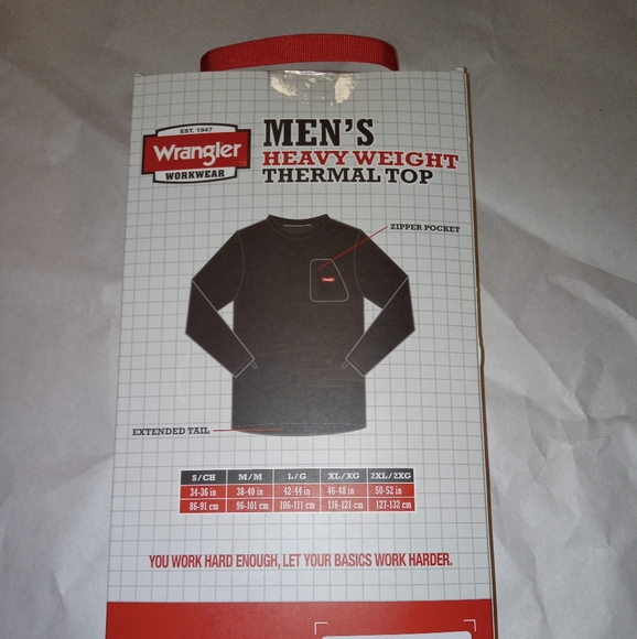 Men's Wrangler Heavy Weight Thermal Top, Shirt - Picture 2 of 3